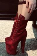 Babydoll Dark Red - 8 Inch UK2 / EU35 / US4 / AU4