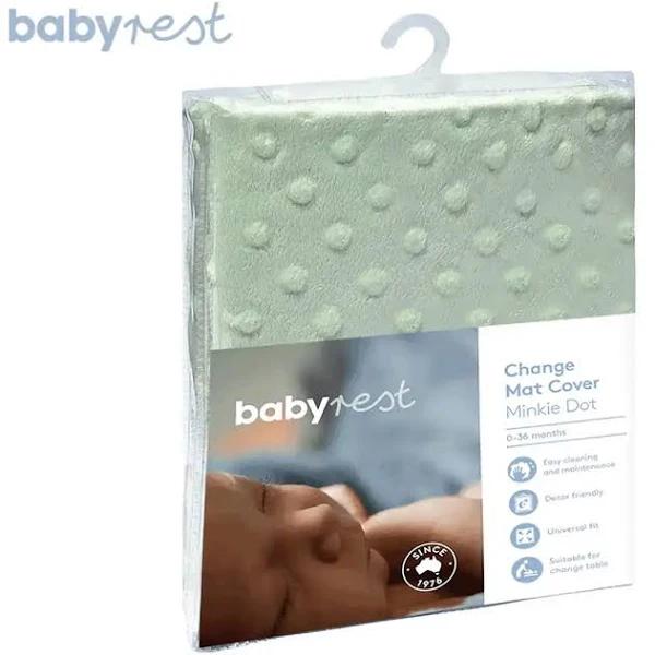 Babyrest Minkie Dot Universal Change Pad Mat Cover Twin Pack - Sage