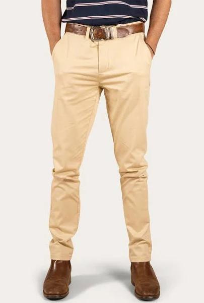 Bachelor Mens Slim Fit Chino Pant - Bone 36 / Bone