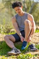 Balega Silver No Show Running Socks Neon Aqua/Lavender / S