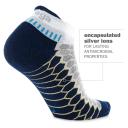 Balega Silver No Show Running Socks Neon Aqua/Lavender / S