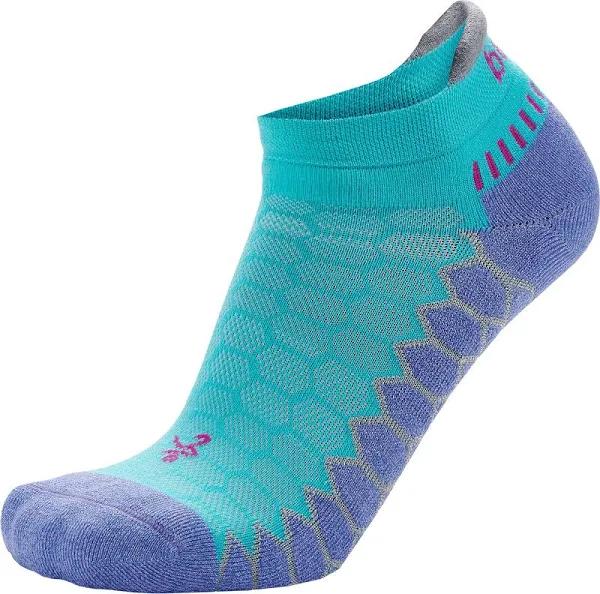 Balega Silver No Show Running Socks Neon Aqua/Lavender / S