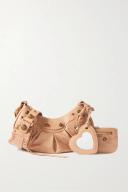 Balenciaga Le Cagole Xs Studded Croc-effect Leather Shoulder Bag - Beige - One Size