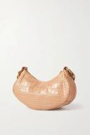 Balenciaga Le Cagole Xs Studded Croc-effect Leather Shoulder Bag - Beige - One Size