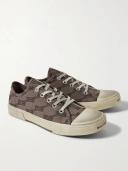 Balenciaga - Men - Paris Distressed Logo-Embroidered Canvas Sneakers Brown - EU 44