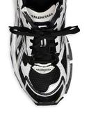 Balenciaga Men, Runner Sneakers, Black and White, AU 11, Sneakers, Materialmix