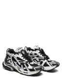 Balenciaga Men, Runner Sneakers, Black and White, AU 11, Sneakers, Materialmix