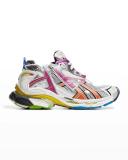 Balenciaga Men, Runner Sneakers, Multicolor, AU 13, Sneakers, Materialmix