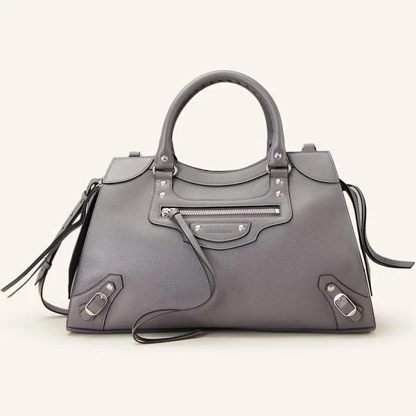 Balenciaga Neo Classic Medium Handbag - Grey & Silver - - Calfskin