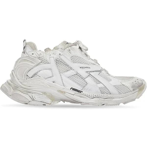 Balenciaga - Runner Mesh and Faux Leather Trainers - Womens - White