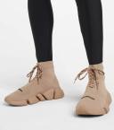 Balenciaga, Speed 2.0 Lace-Up Sneakers, Women, Beige, AU 5, Sneakers, Materialmix