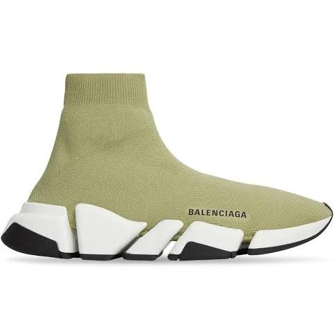 Balenciaga - Speed 2.0 Recycled-knit Trainers - Womens - Khaki