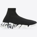 Balenciaga Speed Lurex Knit Metallic Grey (Women's)