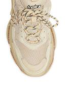 Balenciaga Triple S Clear Sole Sneaker - Grey & Silver - Woman - 41 - Polyester & Polyurethane