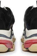Balenciaga - Triple S Faux-Leather and Mesh Trainers - Mens - Black
