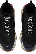 Balenciaga - Triple S Faux-Leather and Mesh Trainers - Mens - Black