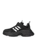 Balenciaga | Women 60mm Triple S Faux Leather Sneakers Black/White 35