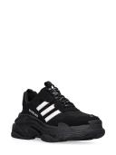 Balenciaga | Women 60mm Triple S Faux Leather Sneakers Black/White 35
