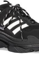 Balenciaga | Women 60mm Triple S Faux Leather Sneakers Black/White 35