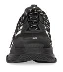 Balenciaga | Women 60mm Triple S Faux Leather Sneakers Black/White 35