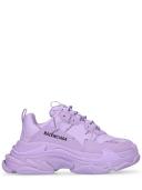 Balenciaga | Women 60mm Triple S Faux Leather Sneakers Lilac 36