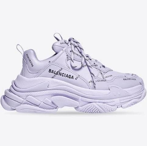 Balenciaga | Women 60mm Triple S Faux Leather Sneakers Lilac 36