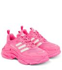 Balenciaga | Women 60mm Triple S Faux Leather Sneakers Neon Pink 38