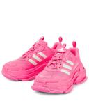 Balenciaga | Women 60mm Triple S Faux Leather Sneakers Neon Pink 38