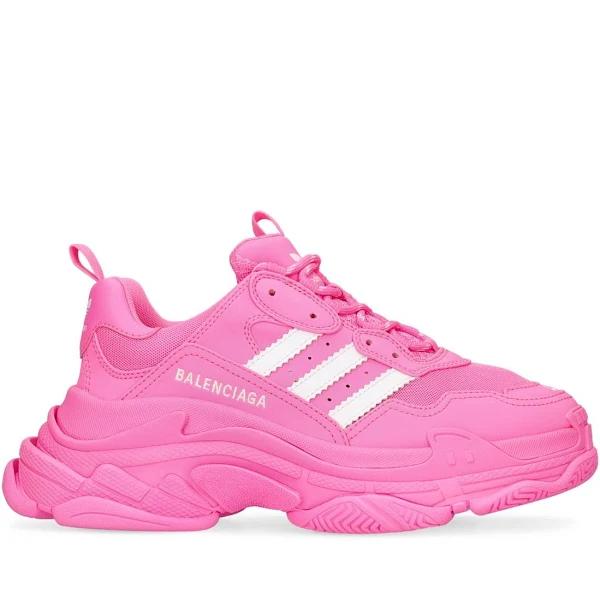 Balenciaga | Women 60mm Triple S Faux Leather Sneakers Neon Pink 38