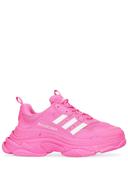 Balenciaga | Women 60mm Triple S Faux Leather Sneakers Neon Pink 41