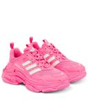 Balenciaga | Women 60mm Triple S Faux Leather Sneakers Neon Pink 41