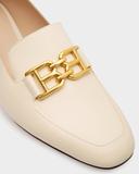 Bally Ellah Flat Leather Loafers in Bone - Multi - 36.5