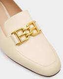 Bally Ellah Flat Leather Loafers in Bone - Multi - 37.5
