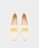 Bally Ellah Flat White, Leather Loafers in Bone - White - 35