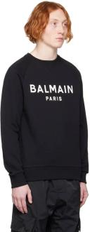 Balmain Black Printed Sweatshirt