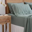 Bamboo Fitted Sheet in Sea Green by I Love Linen - King x 40cm