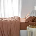 Bamboo Fitted Sheet in Terracotta by I Love Linen - King x 50cm