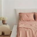 Bamboo Flat Sheet in Clay by I Love Linen - Queen