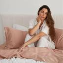 Bamboo Flat Sheet in Clay by I Love Linen - Queen