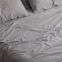 Bamboo Flat Sheet in Grey by I Love Linen - King