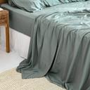 Bamboo Flat Sheet in Sea Green by I Love Linen - King