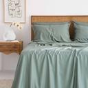 Bamboo Flat Sheet in Sea Green by I Love Linen - King