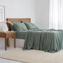 Bamboo Flat Sheet in Sea Green by I Love Linen - King
