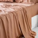 Bamboo Flat Sheet in Terracotta by I Love Linen - King