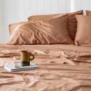 Bamboo Flat Sheet in Terracotta by I Love Linen - King