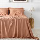 Bamboo Flat Sheet in Terracotta by I Love Linen - King
