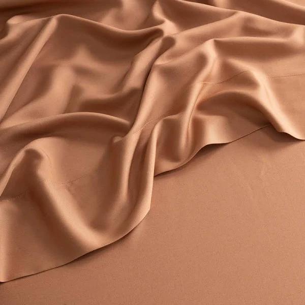 Bamboo Flat Sheet in Terracotta by I Love Linen - King