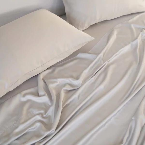 Bamboo Haus Juliet Love 100% Bamboo Flat Sheet - Sky Cloud
