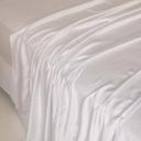 Bamboo Haus Juliet Love 100% Bamboo Flat Sheet - Sky Cloud Stripe