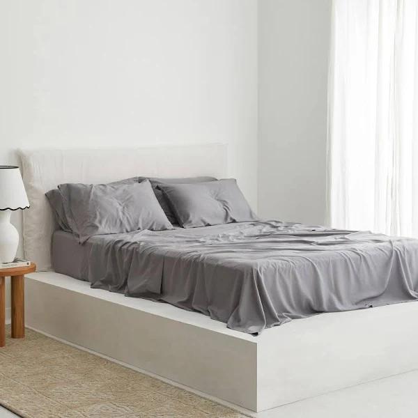 Bamboo Sheet Set in Grey by I Love Linen - King x 40cm